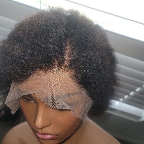 Afro curly human hair wig - Picture 8 of 9